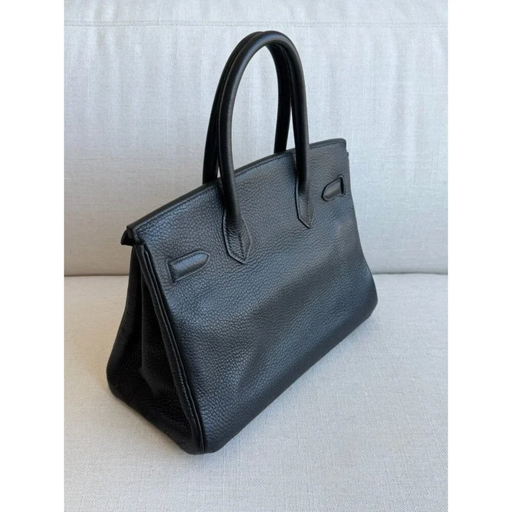 HERMES Black Togo Birkin 30 PHW - Picture 4 of 15